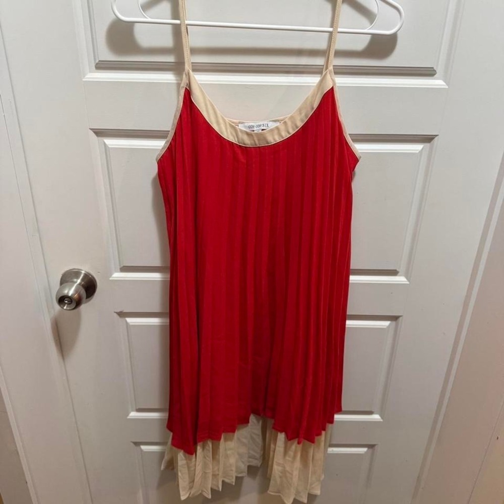 One One Six Red and Cream Dress. Nordstrom brand. Size M